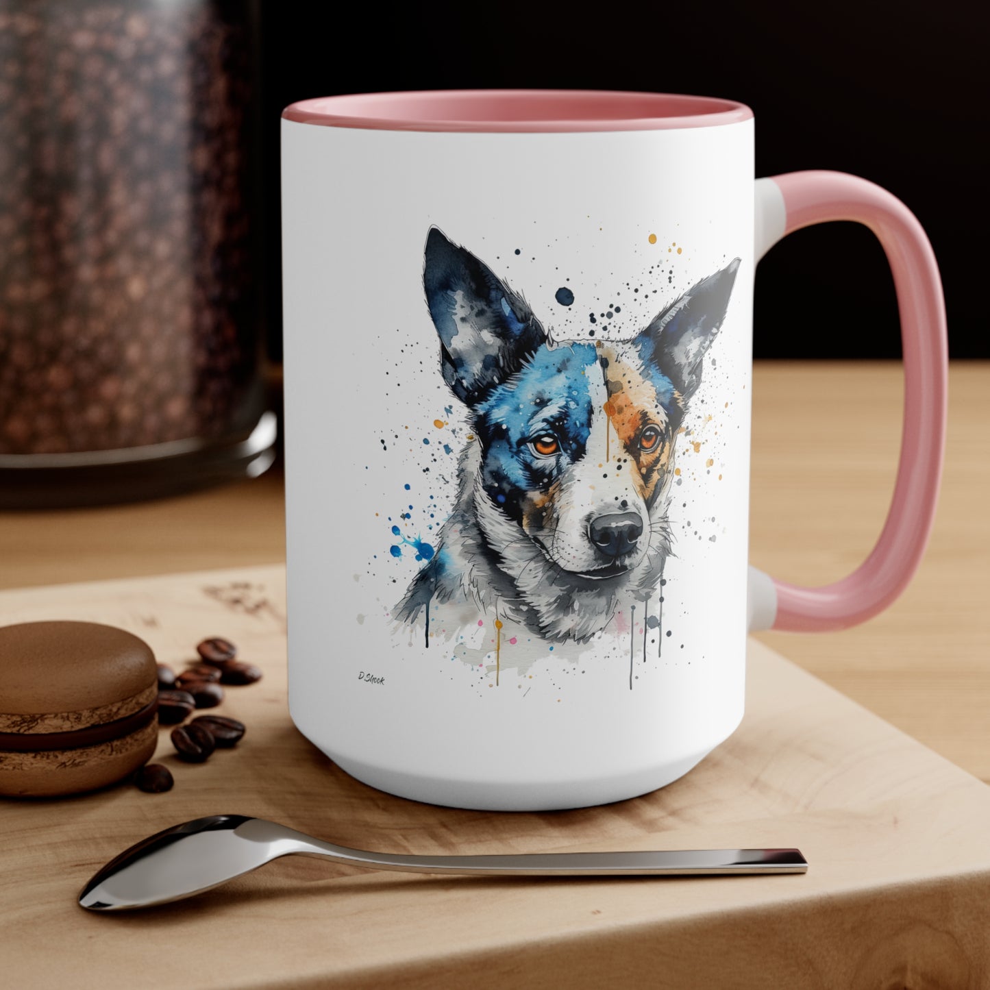 Blue Heeler 1 Accent Mugs