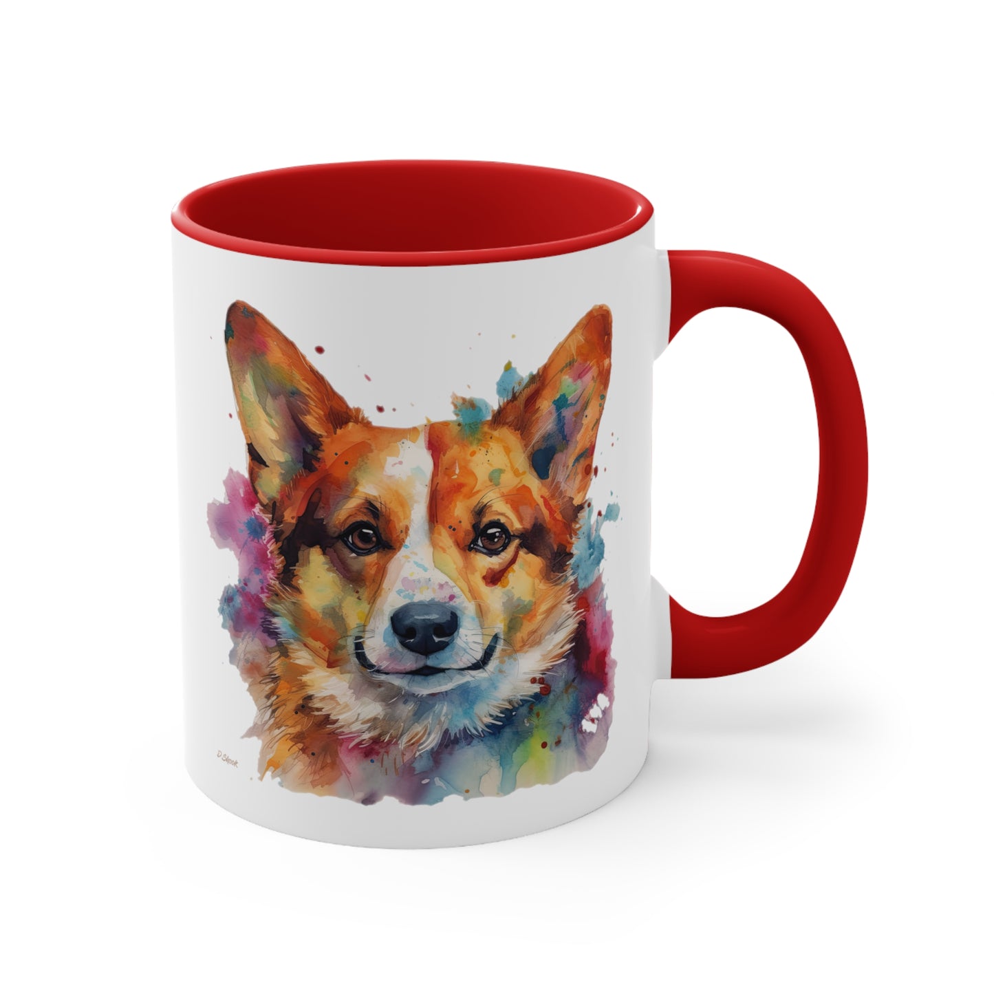 Pembroke Welsh Corgi 2 Accent Mugs
