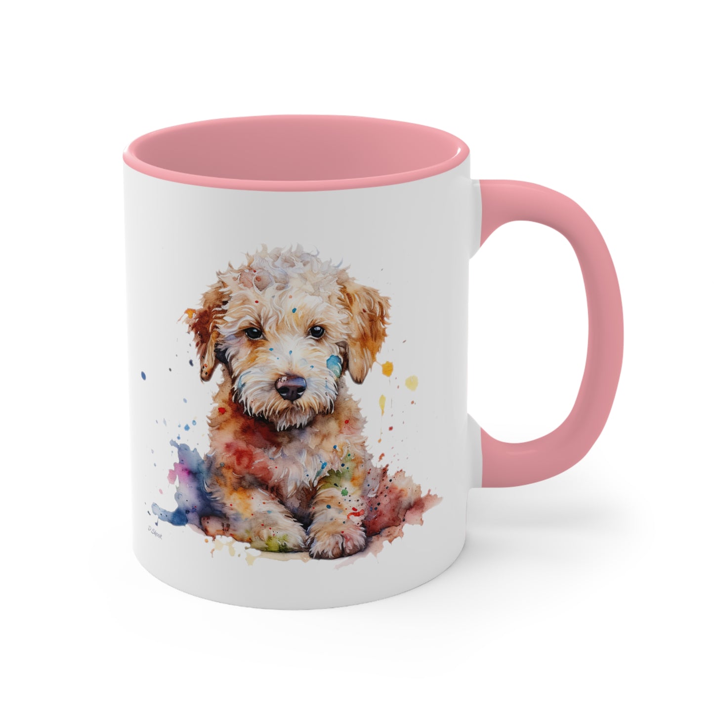 Mini Golden Doodle 1 Accent Mugs