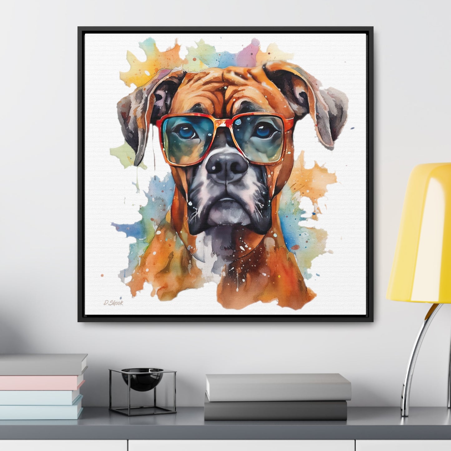 Boxer 4 Gallery Canvas Wraps, Square Frame