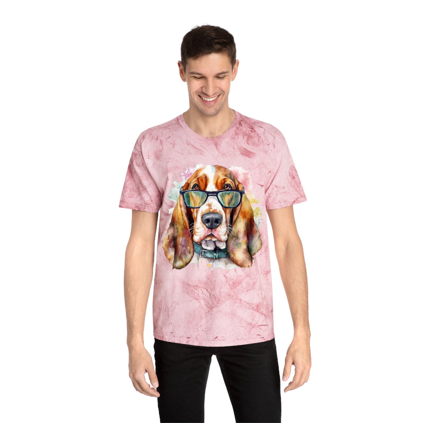 Basset Hound 6 Unisex Color Blast T-Shirt