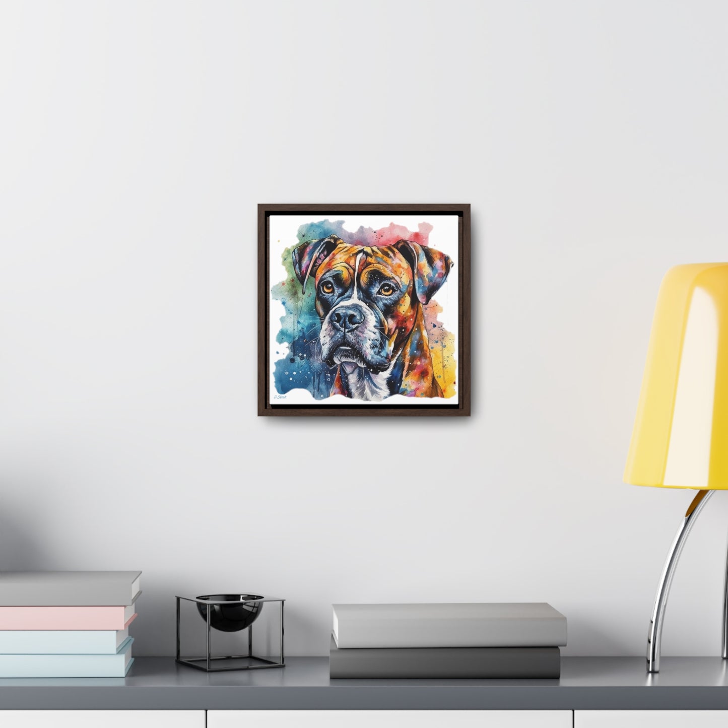 Boxer 3 Gallery Canvas Wraps, Square Frame