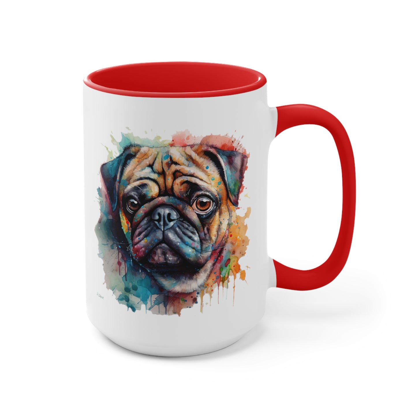 Pug 4 Accent Mugs