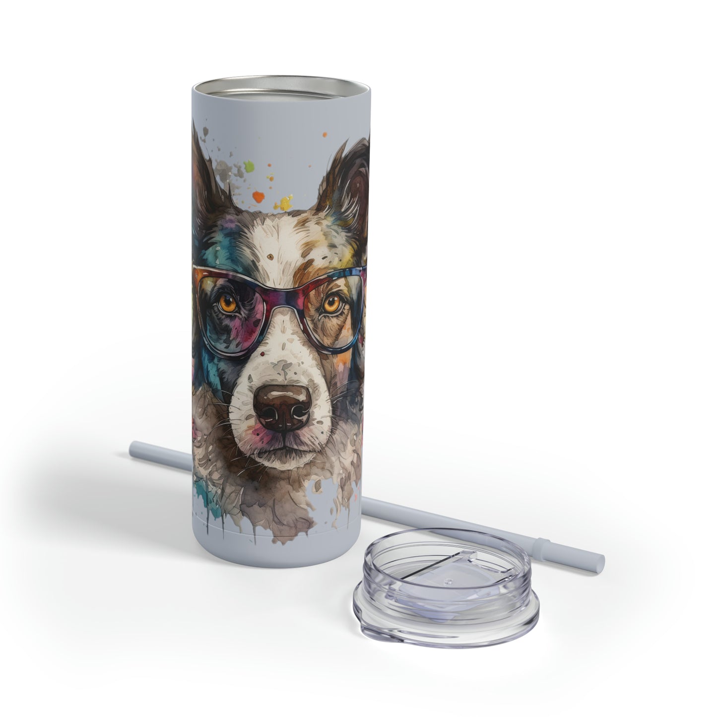Border Collie 7 Maars Maker Skinny Matte Tumbler, 20oz