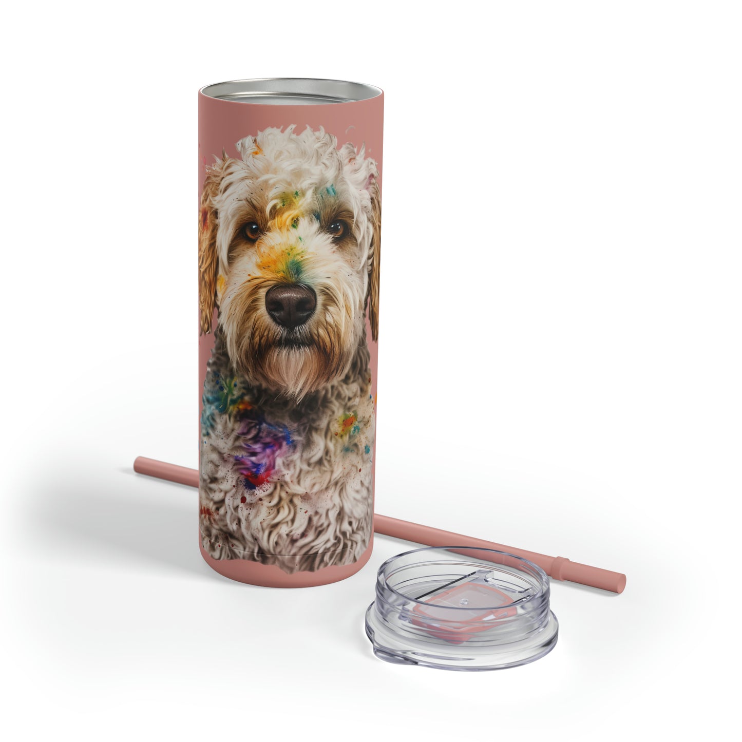 Mini Golden Doodle 2 Maars Maker Skinny Matte Tumbler, 20oz