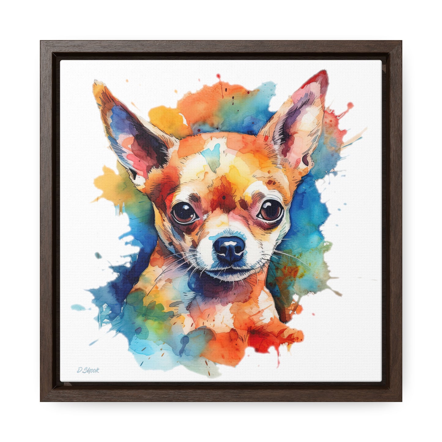 Chihuahua 6 Gallery Canvas Wraps, Square Frame
