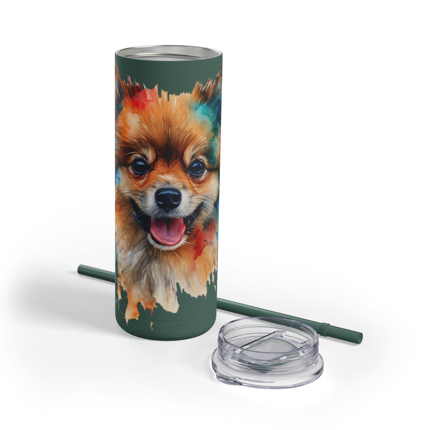 Pomeranian 3 Maars Maker Skinny Matte Tumbler, 20oz