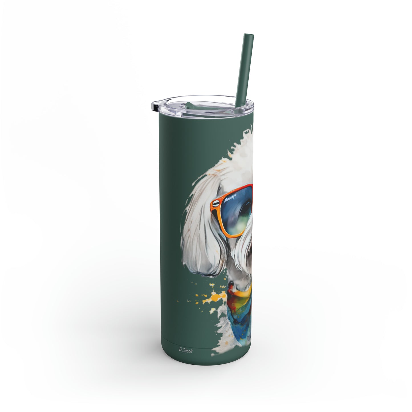 Bichon Frise 5 Maars Maker Skinny Matte Tumbler, 20oz