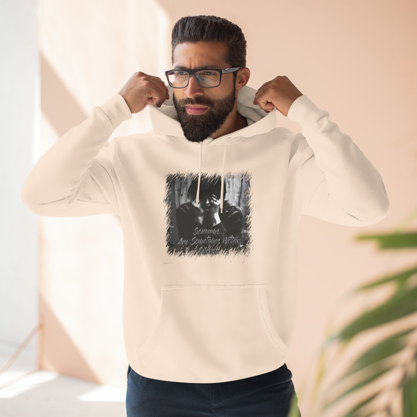 Three-Panel Fleece Hoodie