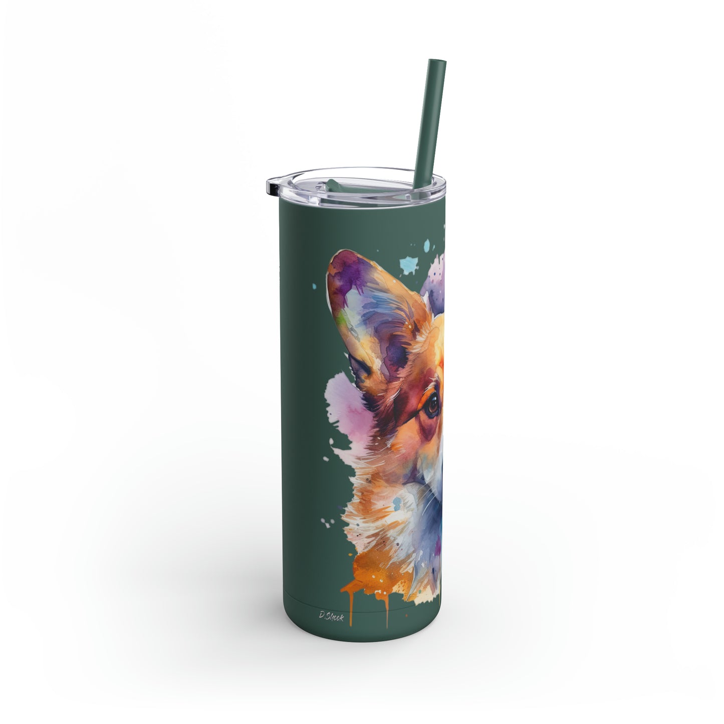 Pembroke Welsh Corgi 3 Maars Maker Skinny Matte Tumbler, 20oz
