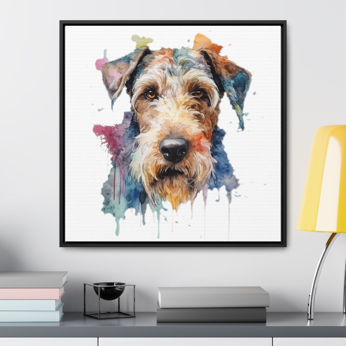Airedale Terrier 2 Gallery Canvas Wraps, Square Frame