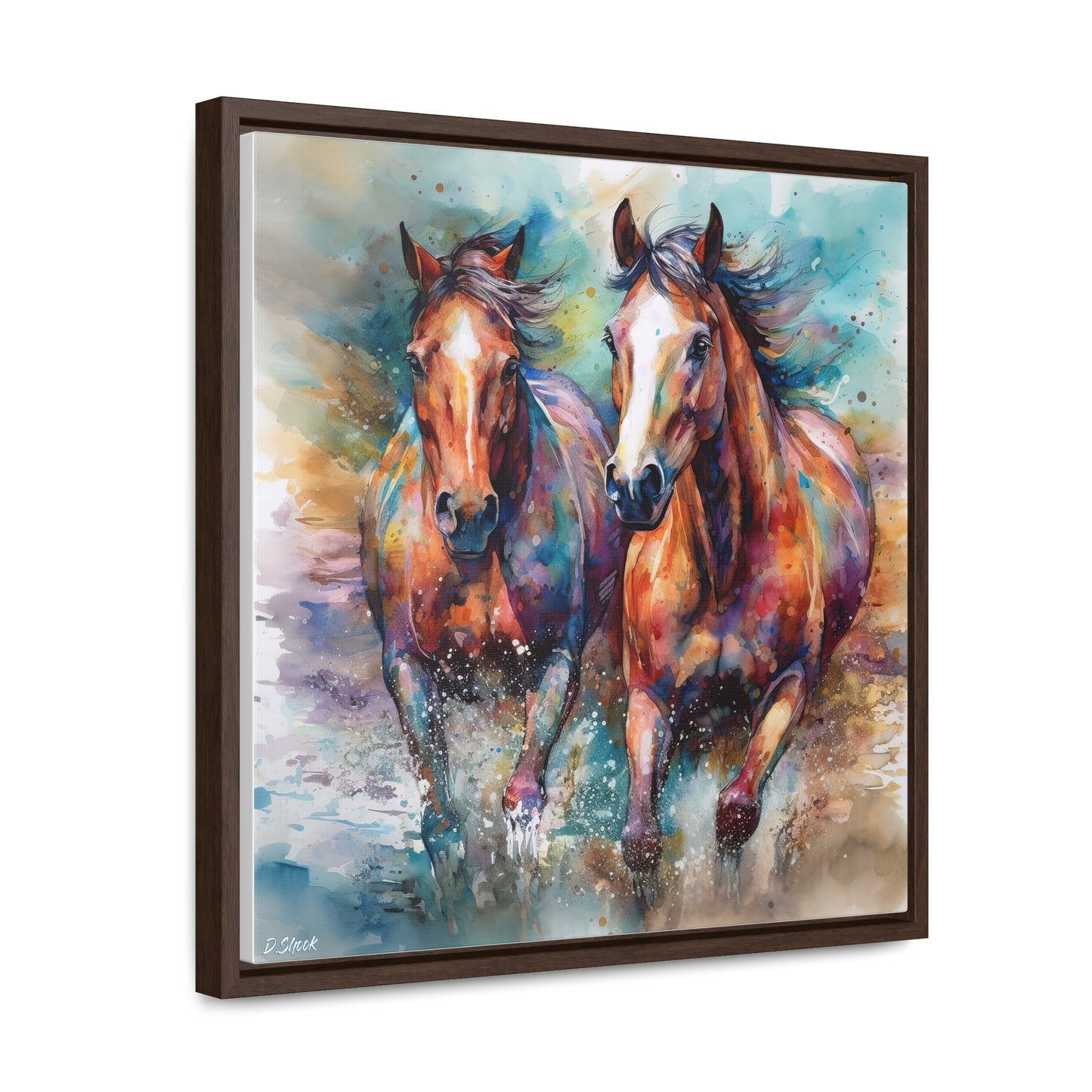 Horse Rescue 7 Gallery Canvas Wraps, Square Frame