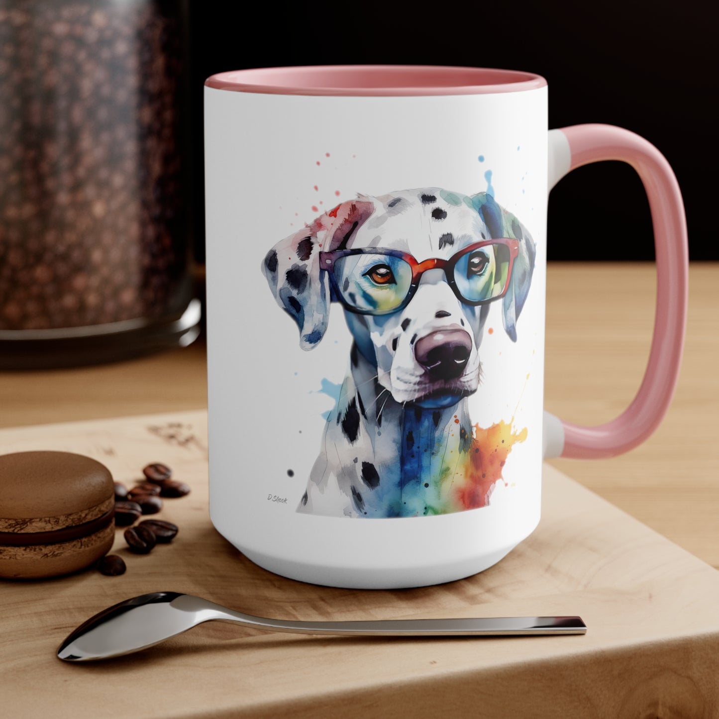 Dalmatian 4 Accent Mugs