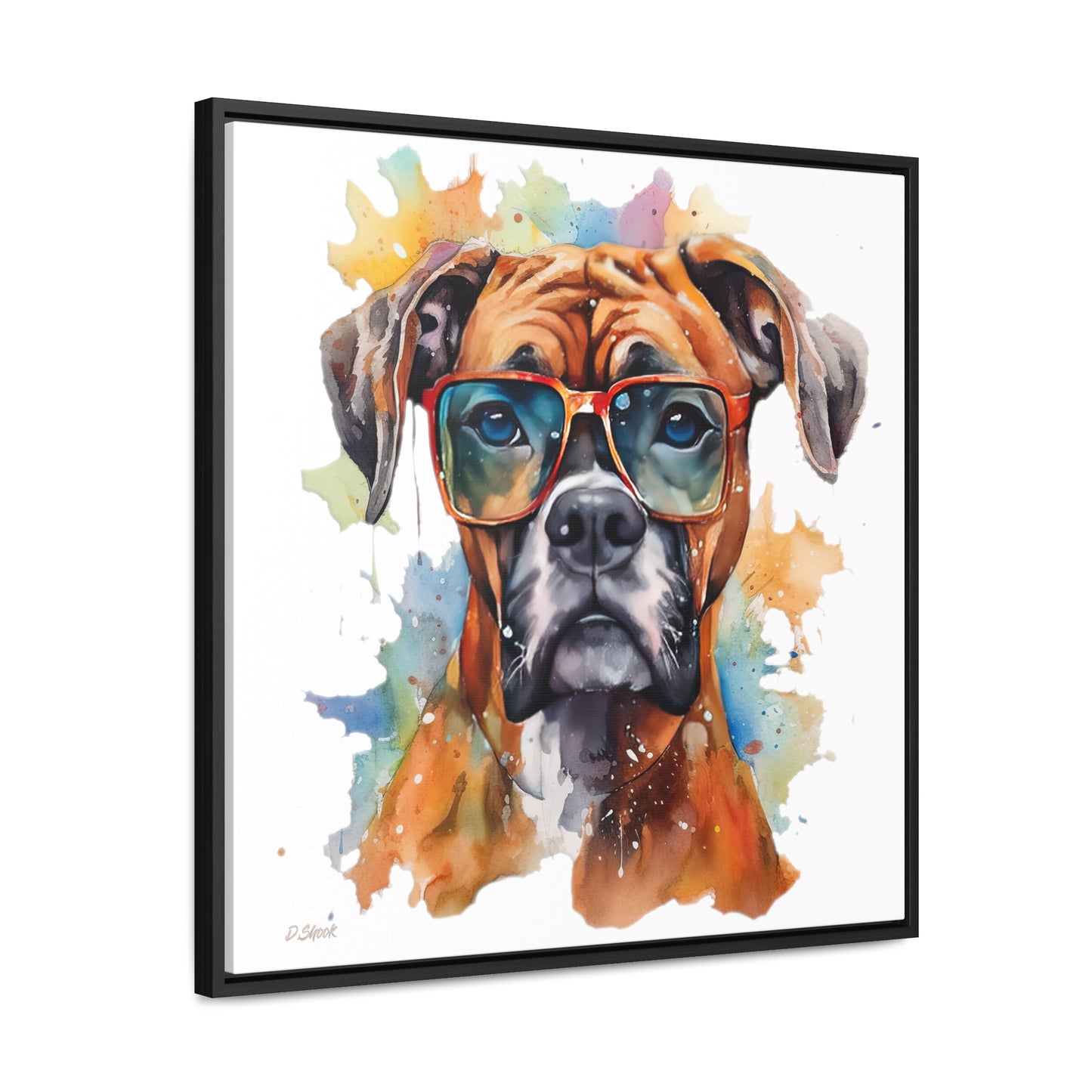 Boxer 4 Gallery Canvas Wraps, Square Frame