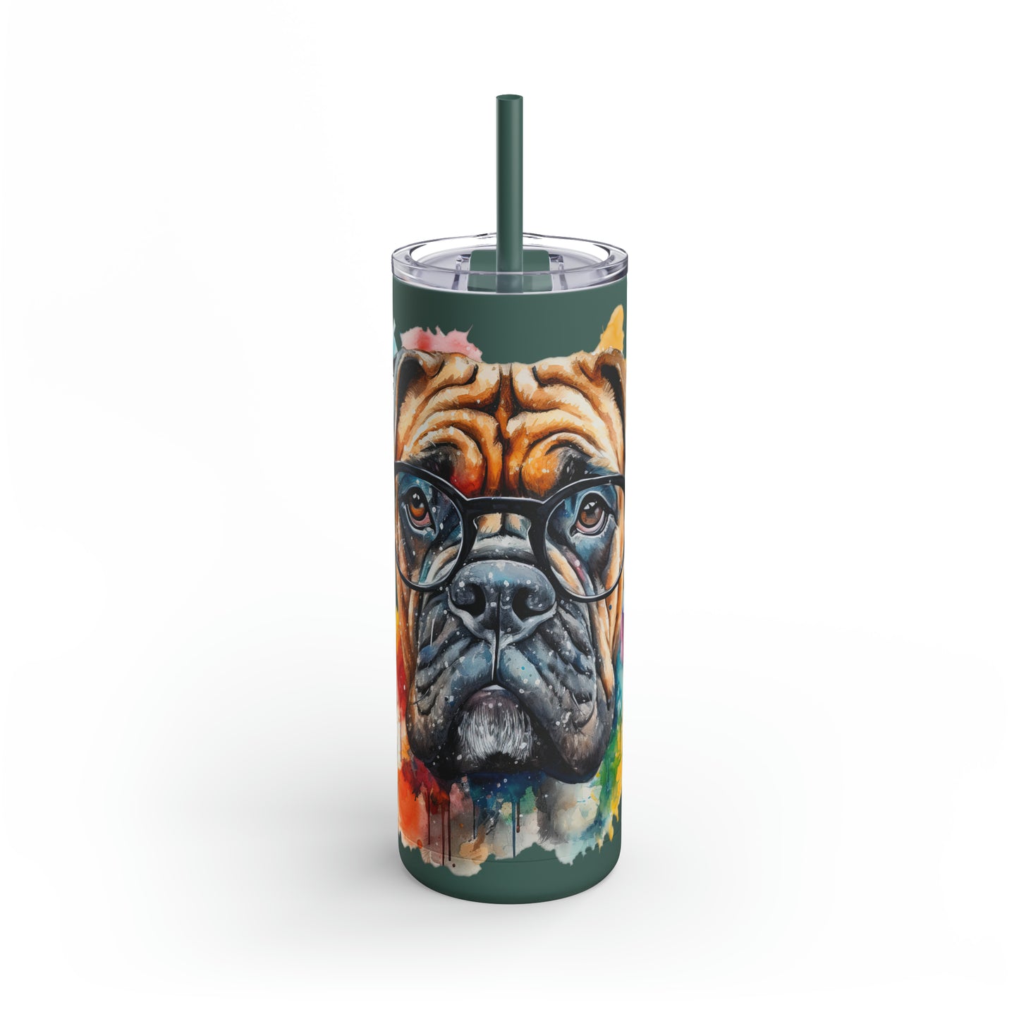 Bullmastiff 6 Maars Maker Skinny Matte Tumbler, 20oz