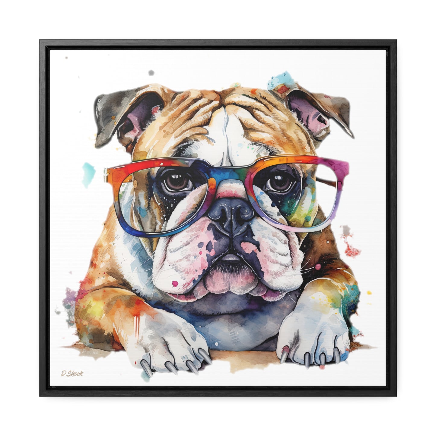 bulldog 5 Gallery Canvas Wraps, Square Frame