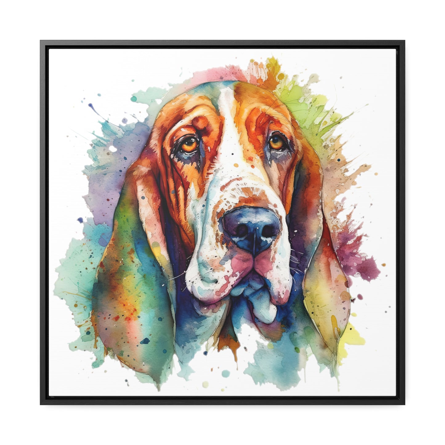 Basset Hound 1 Gallery Canvas Wraps, Square Frame