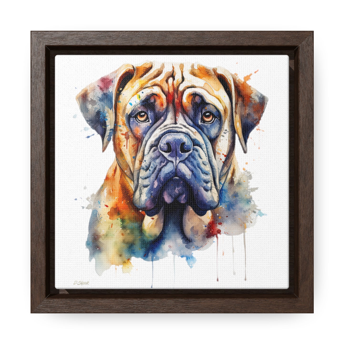 Bullmastiff 3 Gallery Canvas Wraps, Square Frame