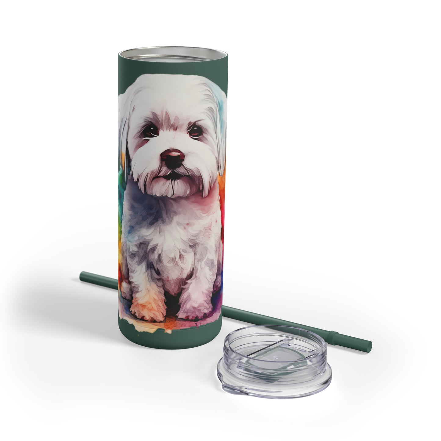 Maltese Dog 3 Maars Maker Skinny Matte Tumbler, 20oz