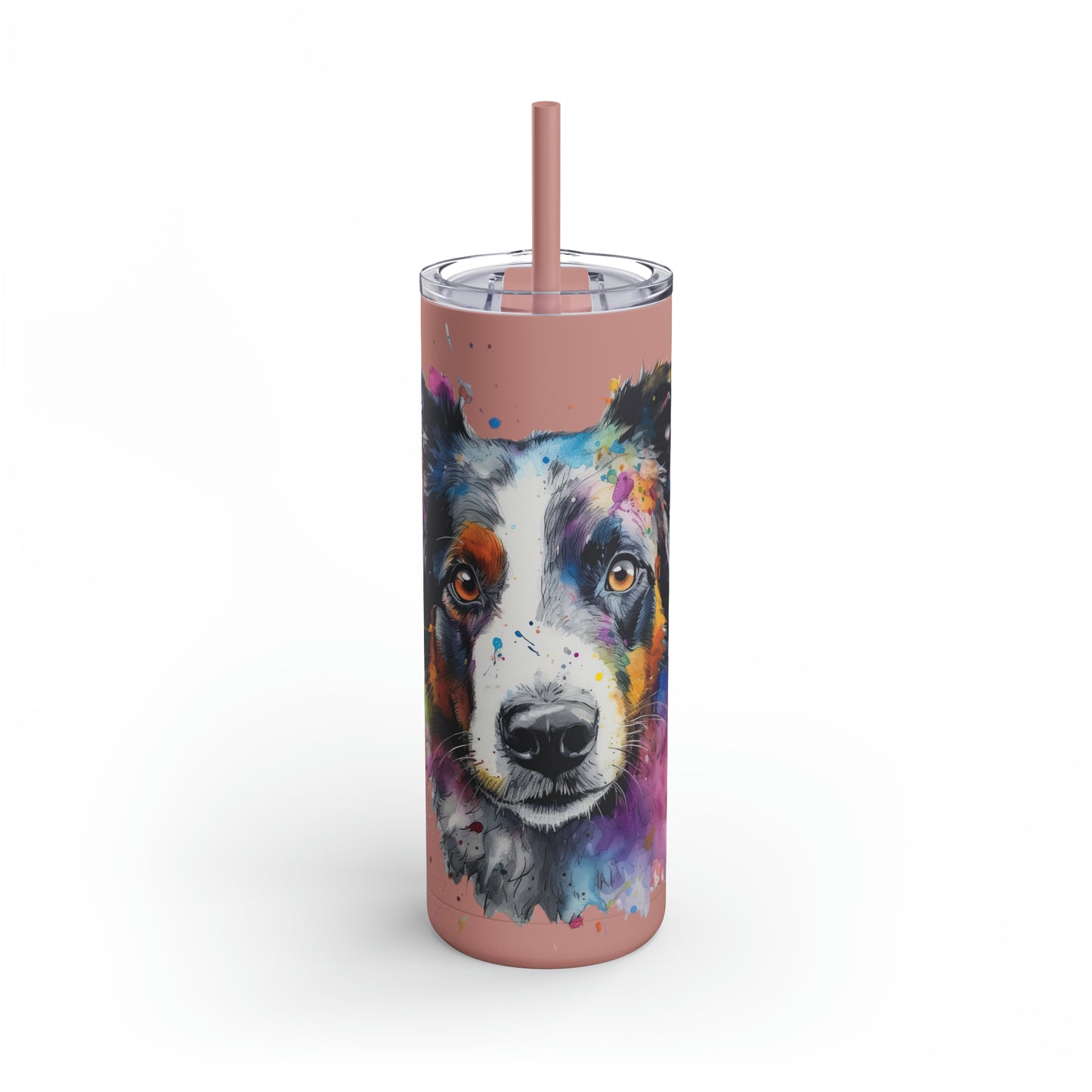 Border Collie 1 Maars Maker Skinny Matte Tumbler, 20oz