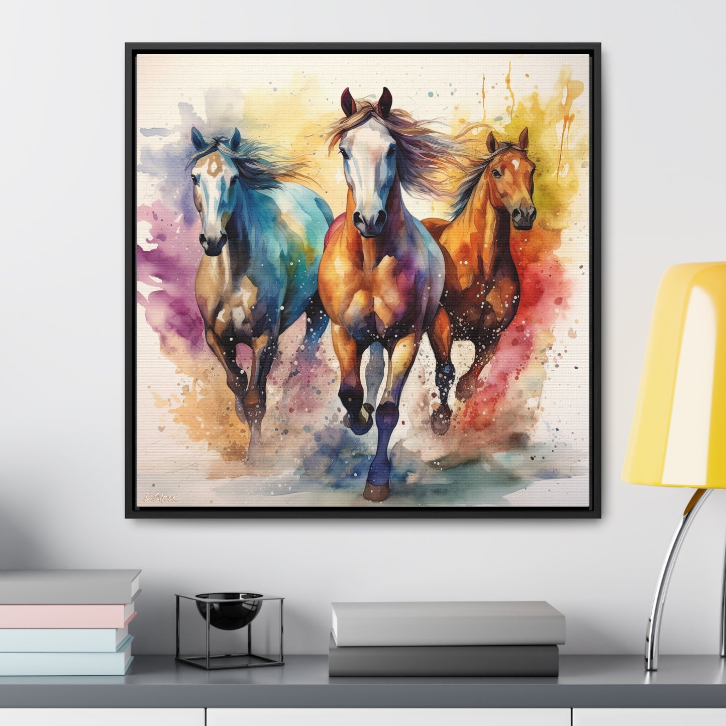 Horse Rescue 8 Gallery Canvas Wraps, Square Frame