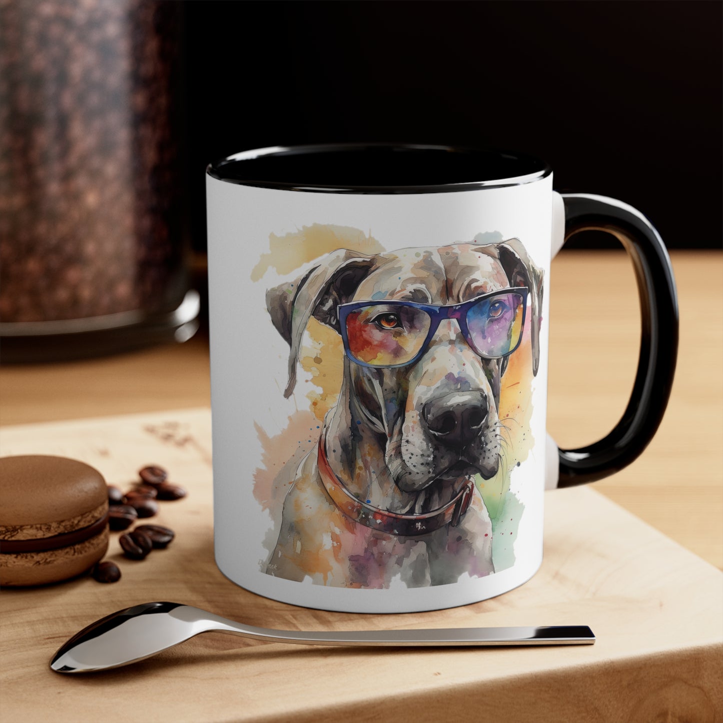 Great Dane 4 Accent Mugs