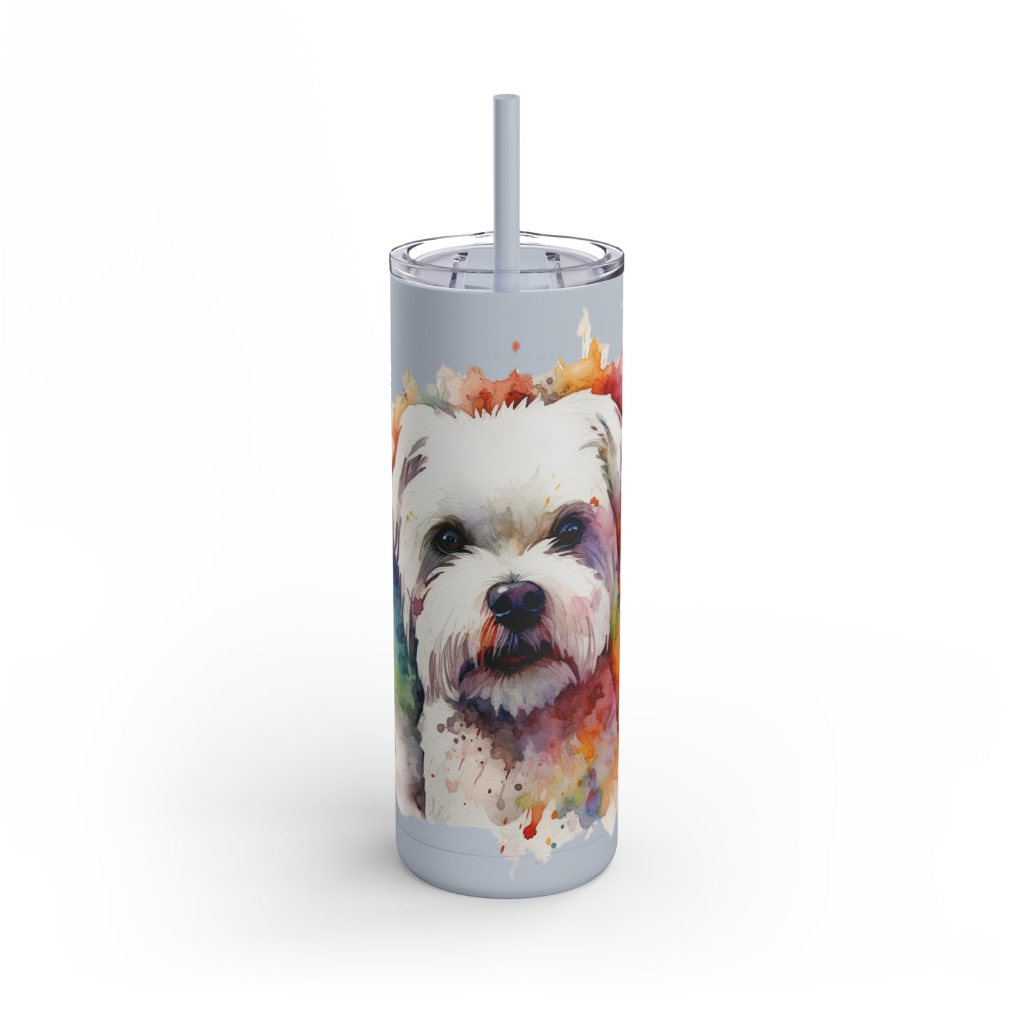 Maltese Dog 2 Maars Maker Skinny Matte Tumbler, 20oz
