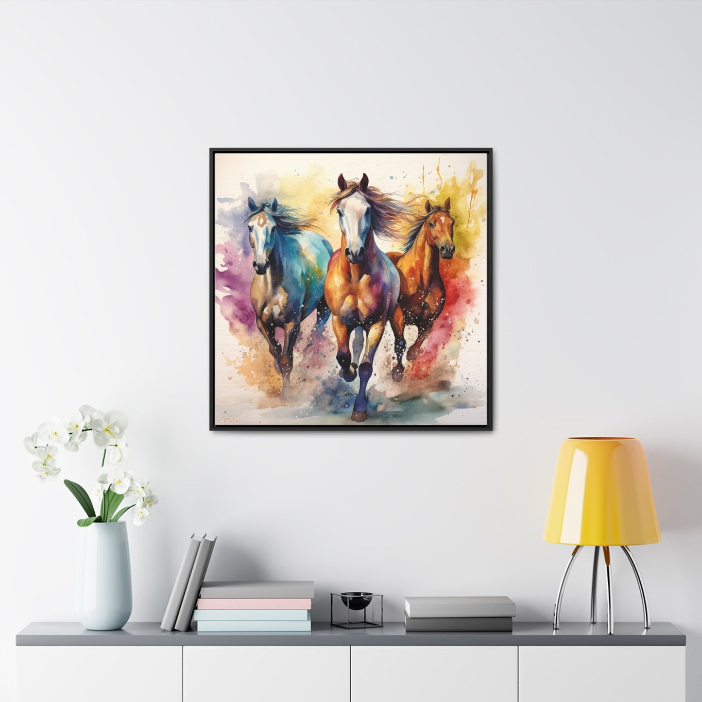 Horse Rescue 8 Gallery Canvas Wraps, Square Frame
