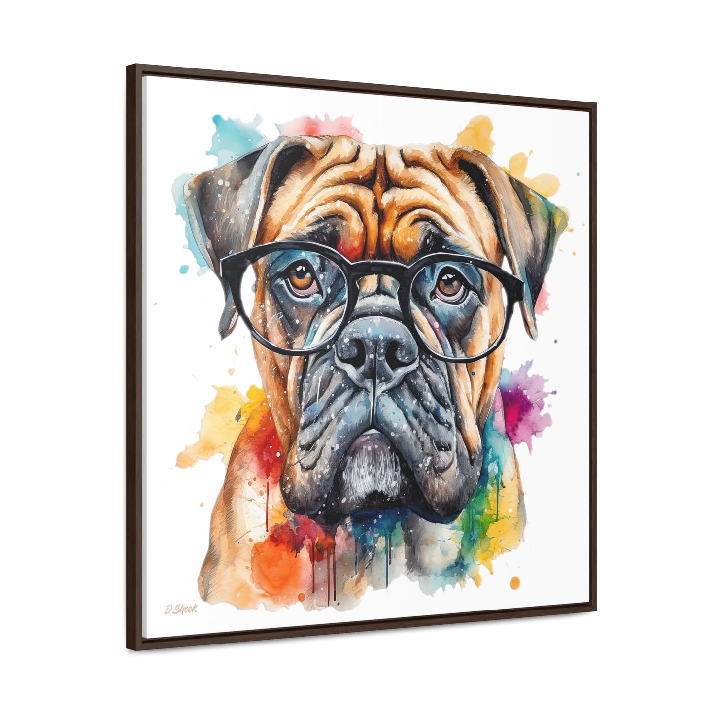 Bullmastiff 6 Gallery Canvas Wraps, Square Frame