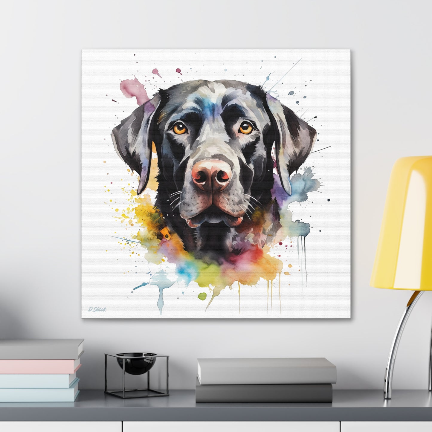 Black Lab 6 Canvas Gallery Wraps