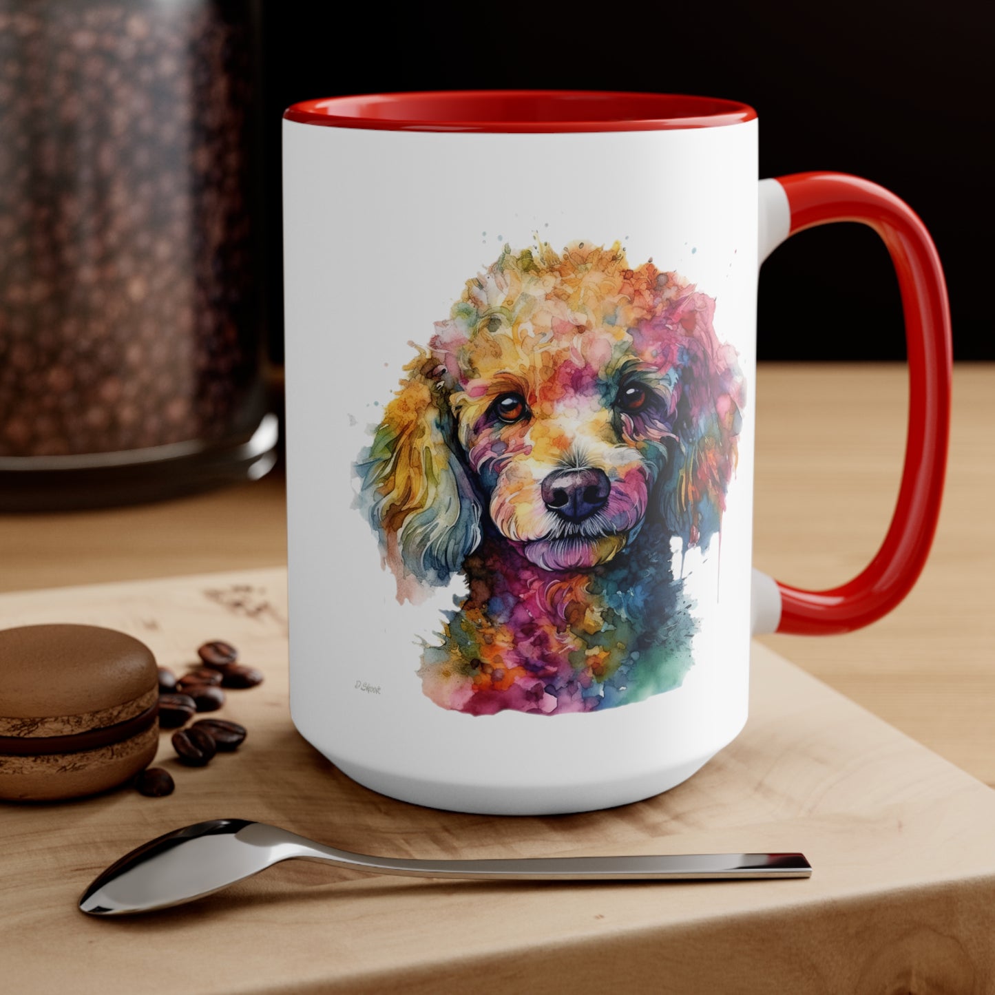 Poodle 2 Accent Mugs