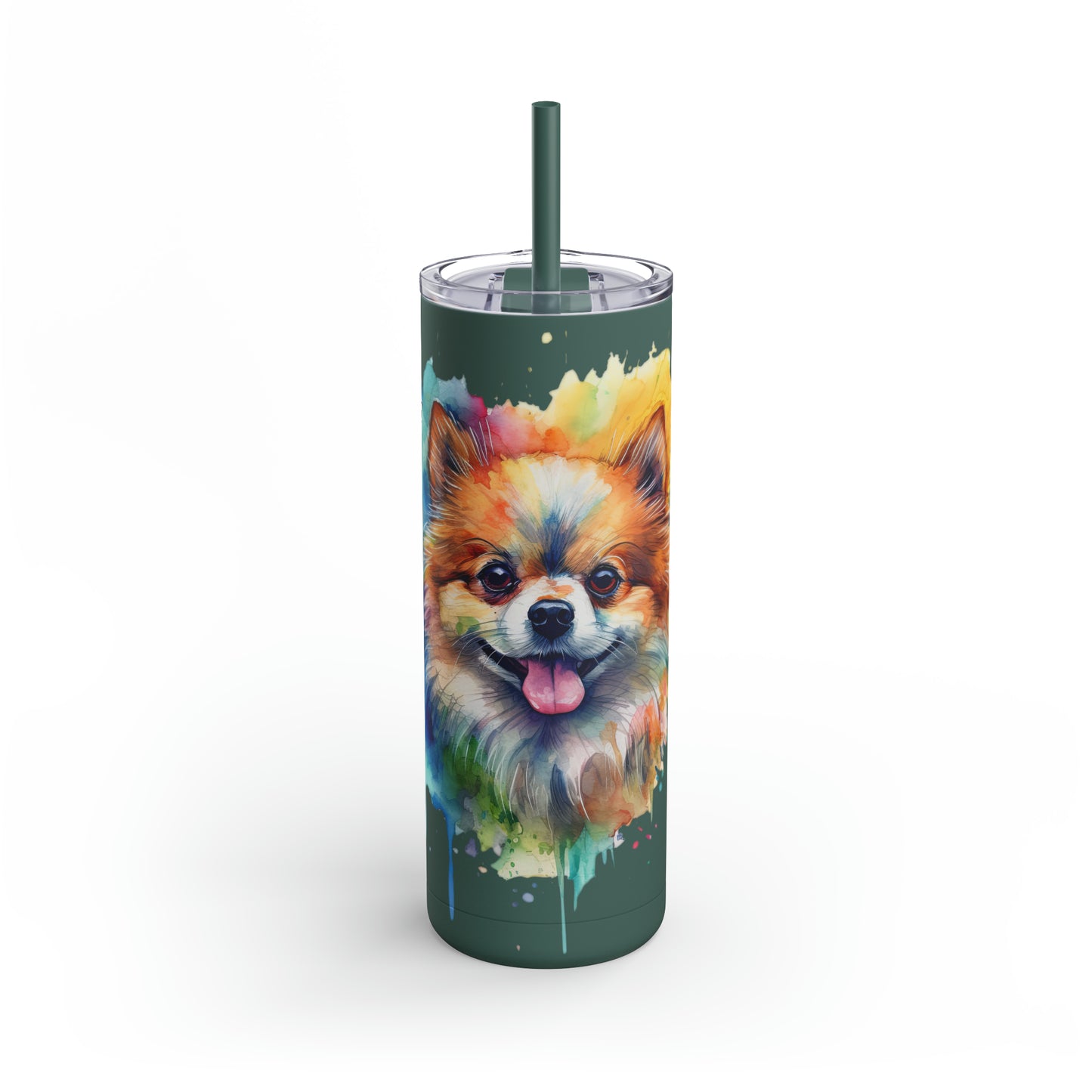 Pomeranian 4 Maars Maker Skinny Matte Tumbler, 20oz