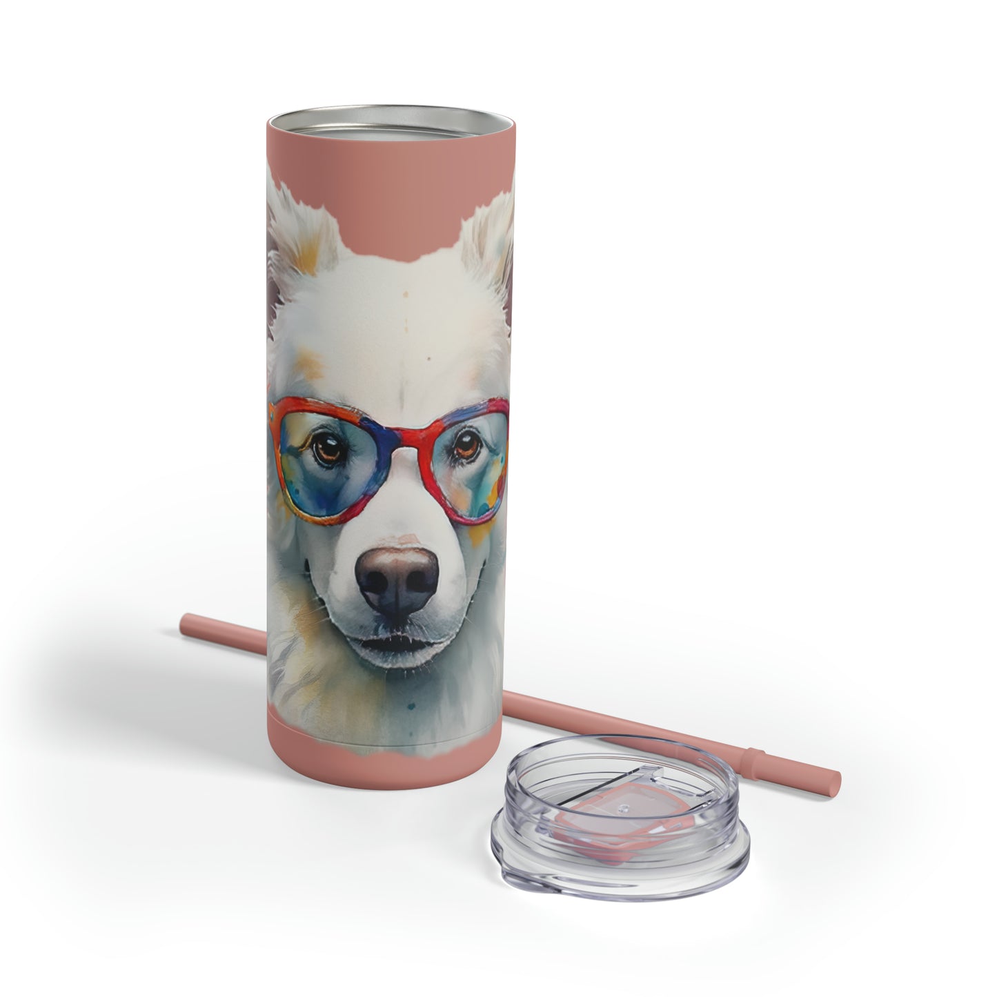 American Eskimo Dog 5 Maars Maker Skinny Matte Tumbler, 20oz