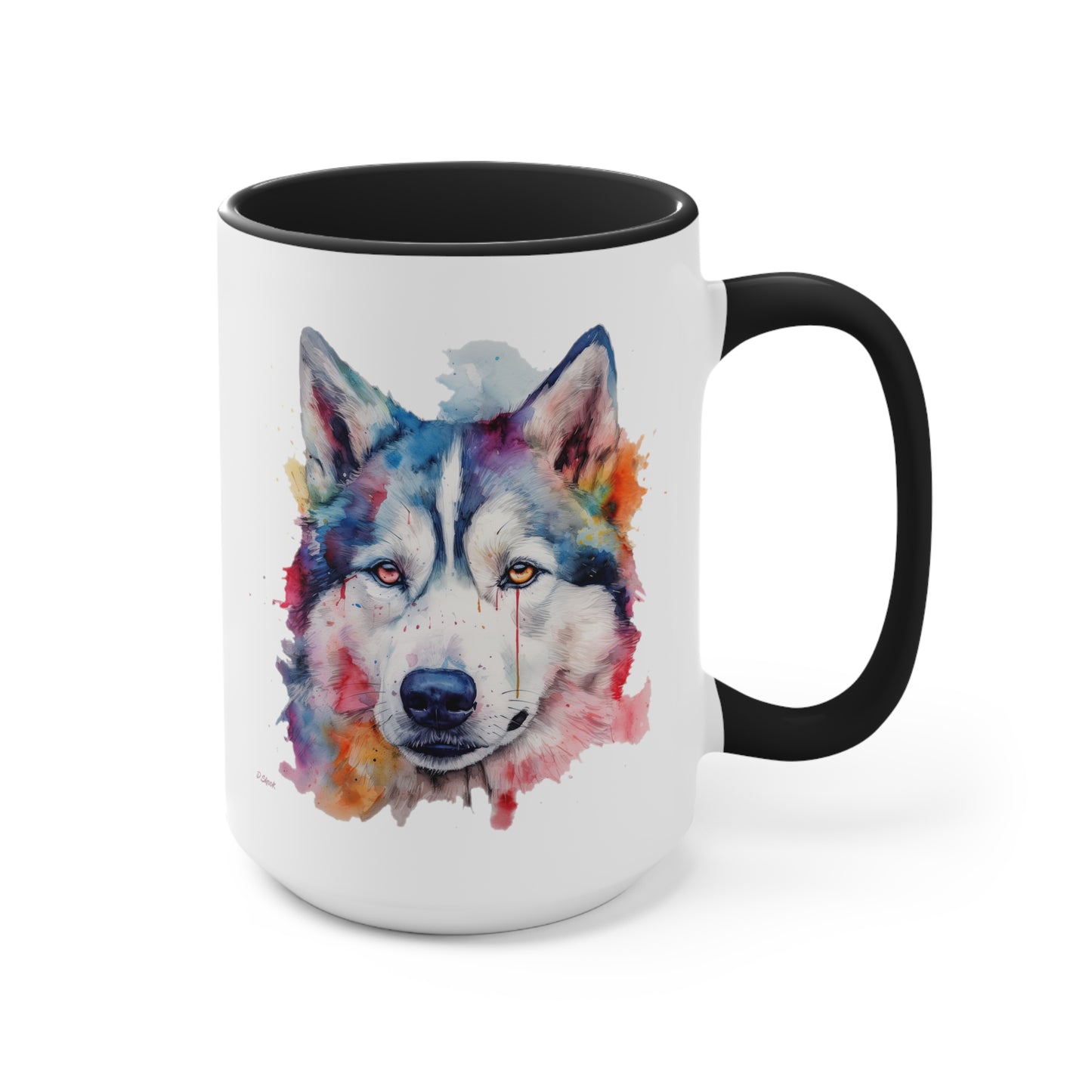 Siberian Husky 2 Accent Mugs
