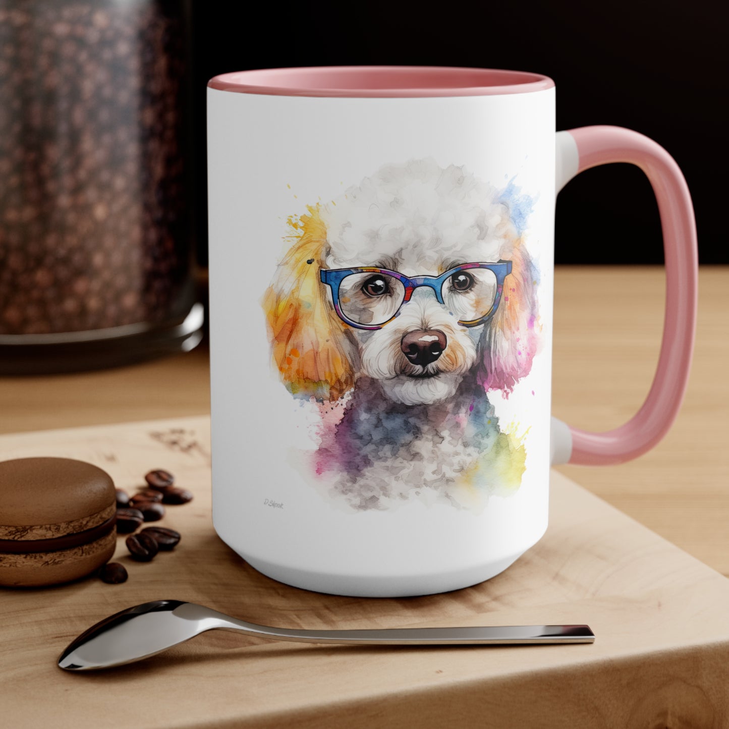 Poodle 10 Accent Mugs