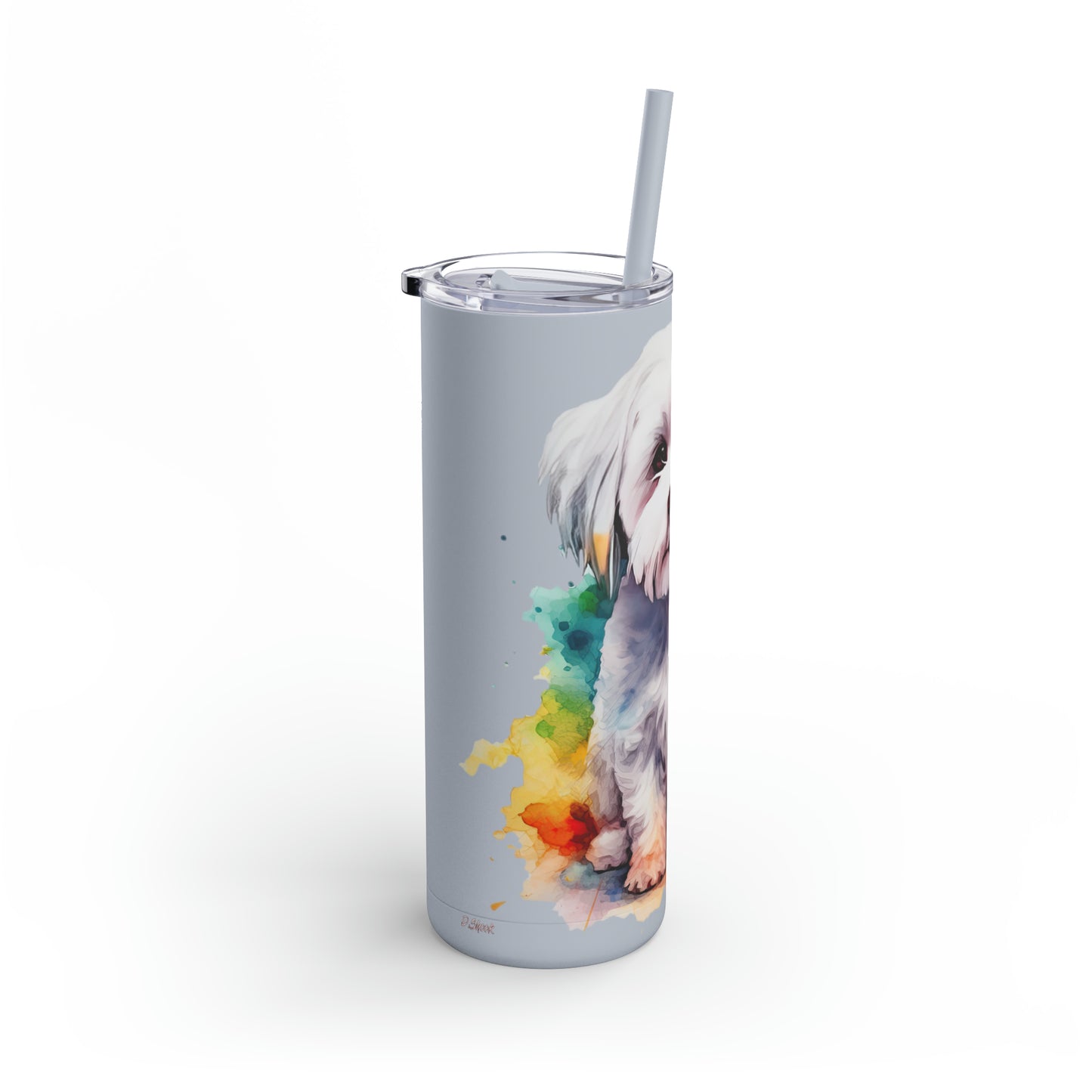 Maltese Dog 3 Maars Maker Skinny Matte Tumbler, 20oz