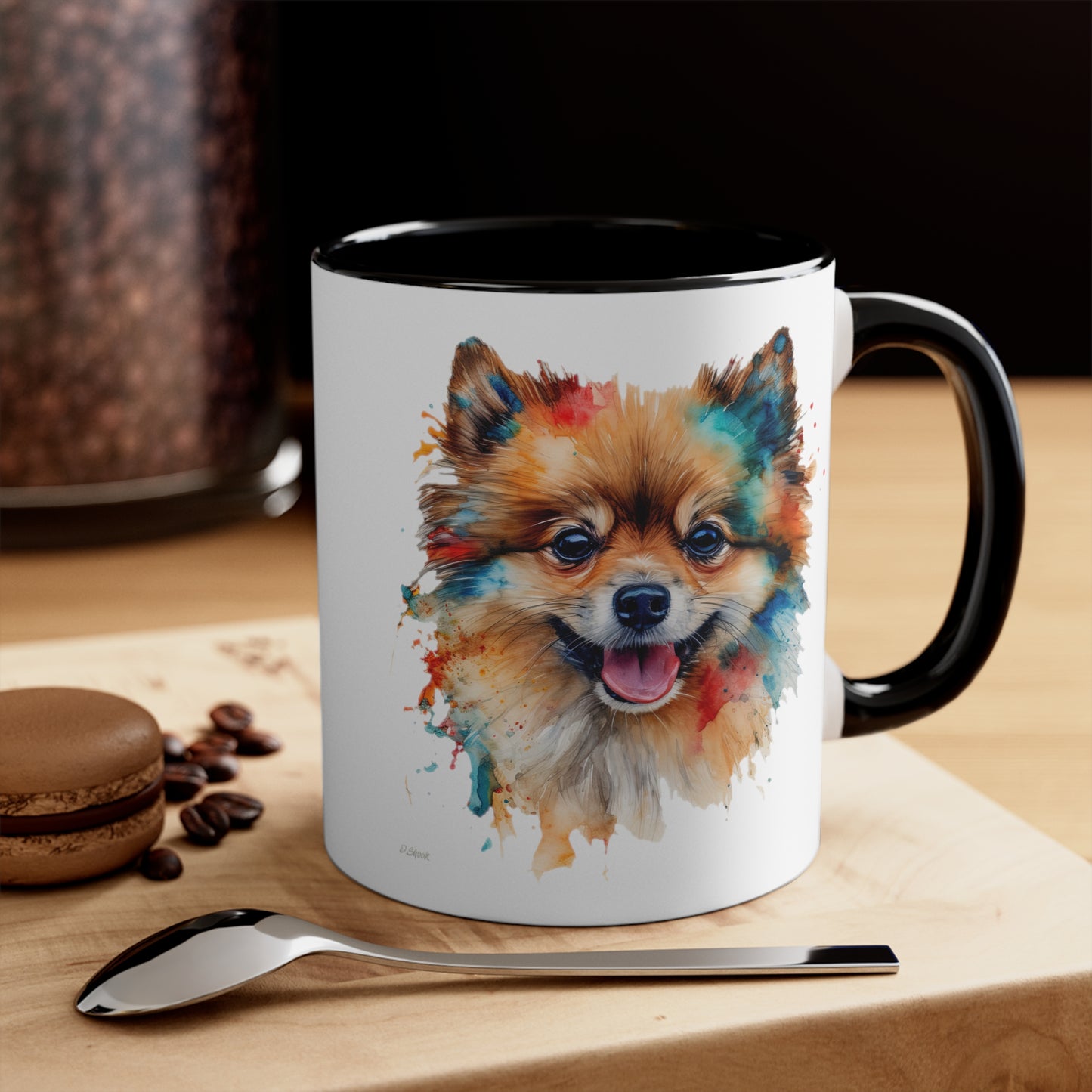 Pomeranian 3 Accent Mugs