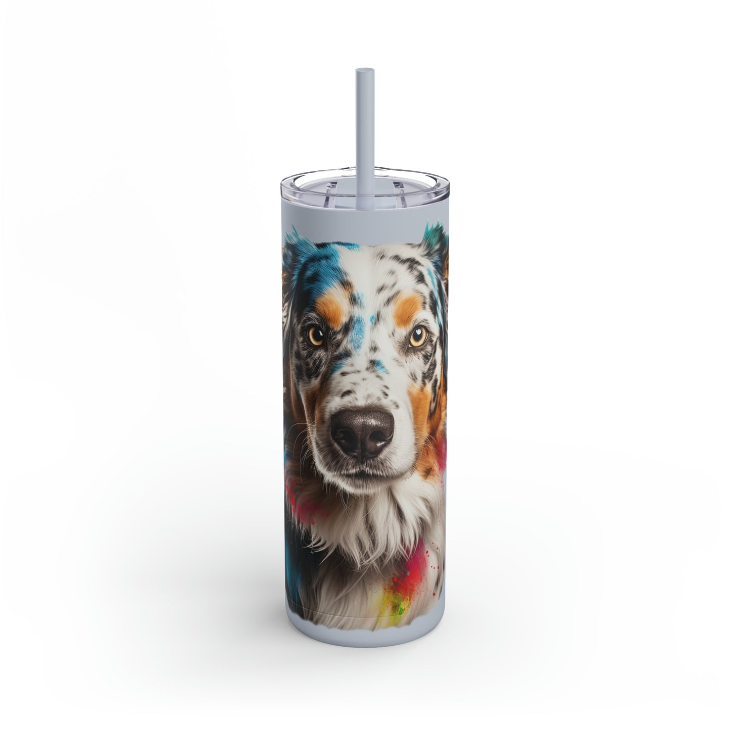 Australian Shepherd 3 Maars Maker Skinny Matte Tumbler, 20oz
