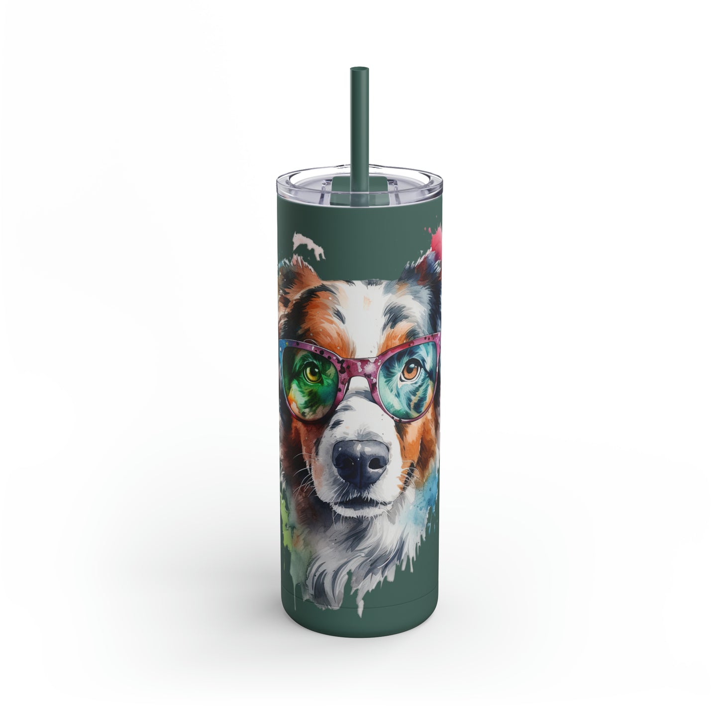 Australian Shepherd 5 Maars Maker Skinny Matte Tumbler, 20oz