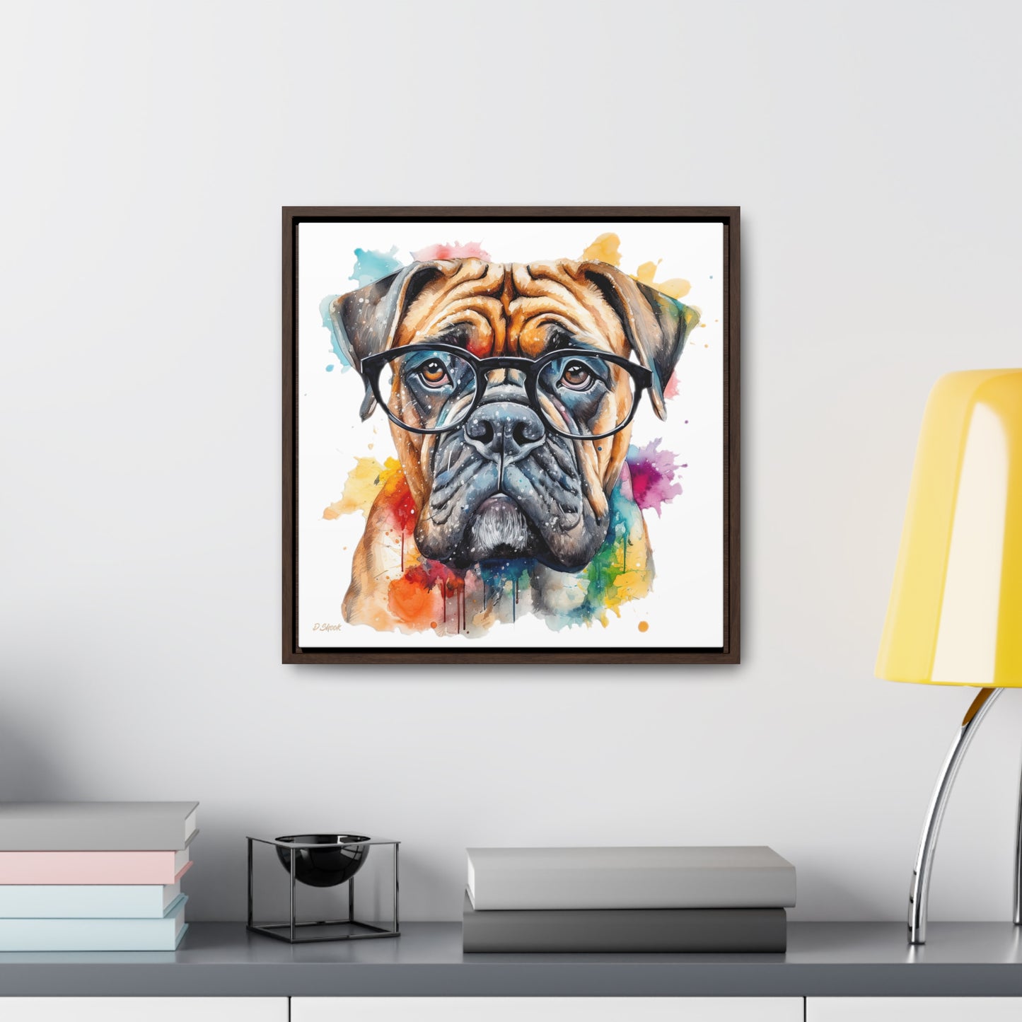 Bullmastiff 6 Gallery Canvas Wraps, Square Frame