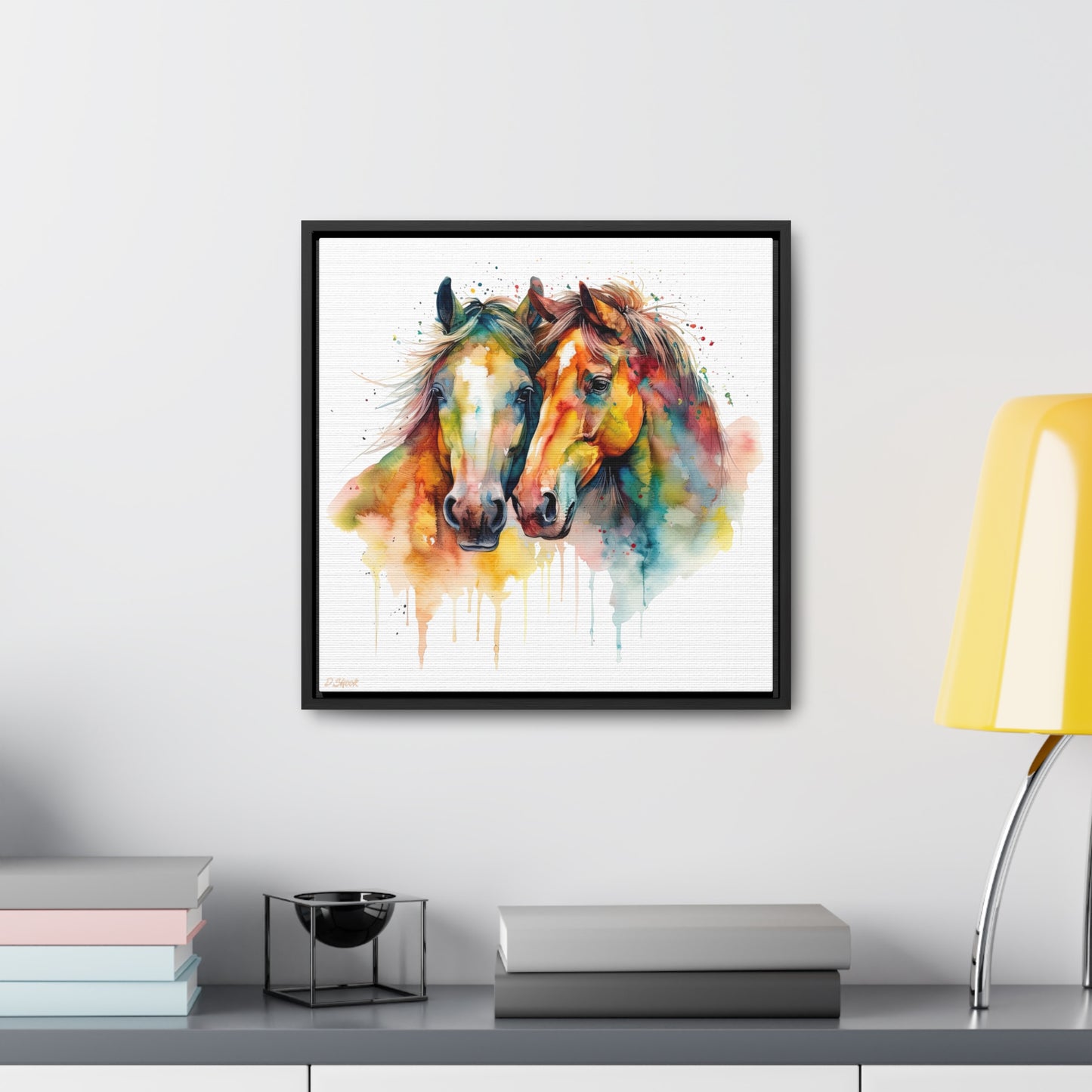 Horse Rescue 6 Gallery Canvas Wraps, Square Frame