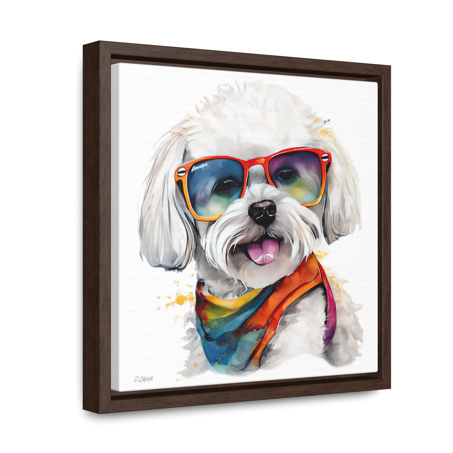 Bichon Frise 5 Gallery Canvas Wraps, Square Frame