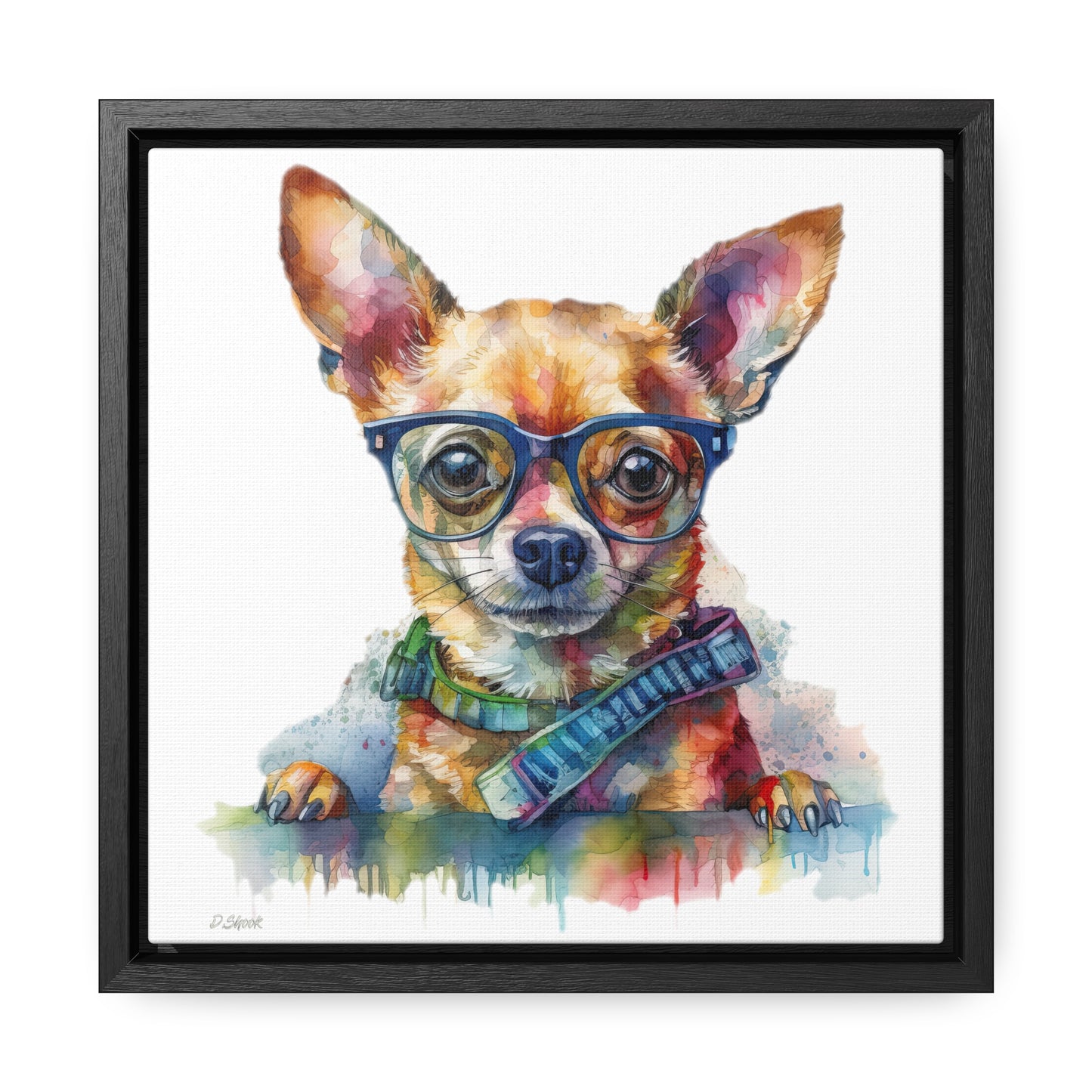 Chihuahua 4 Gallery Canvas Wraps, Square Frame