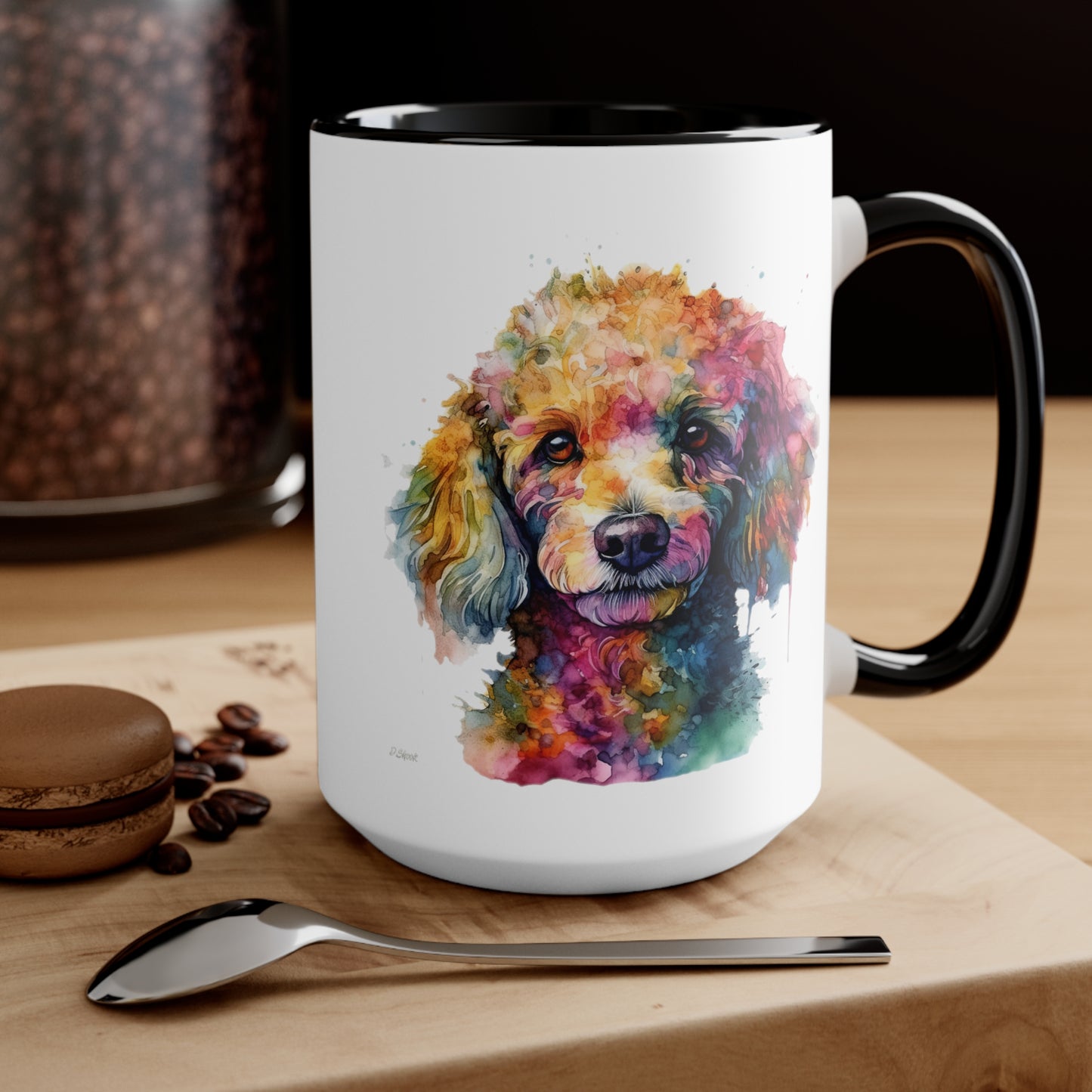 Poodle 2 Accent Mugs