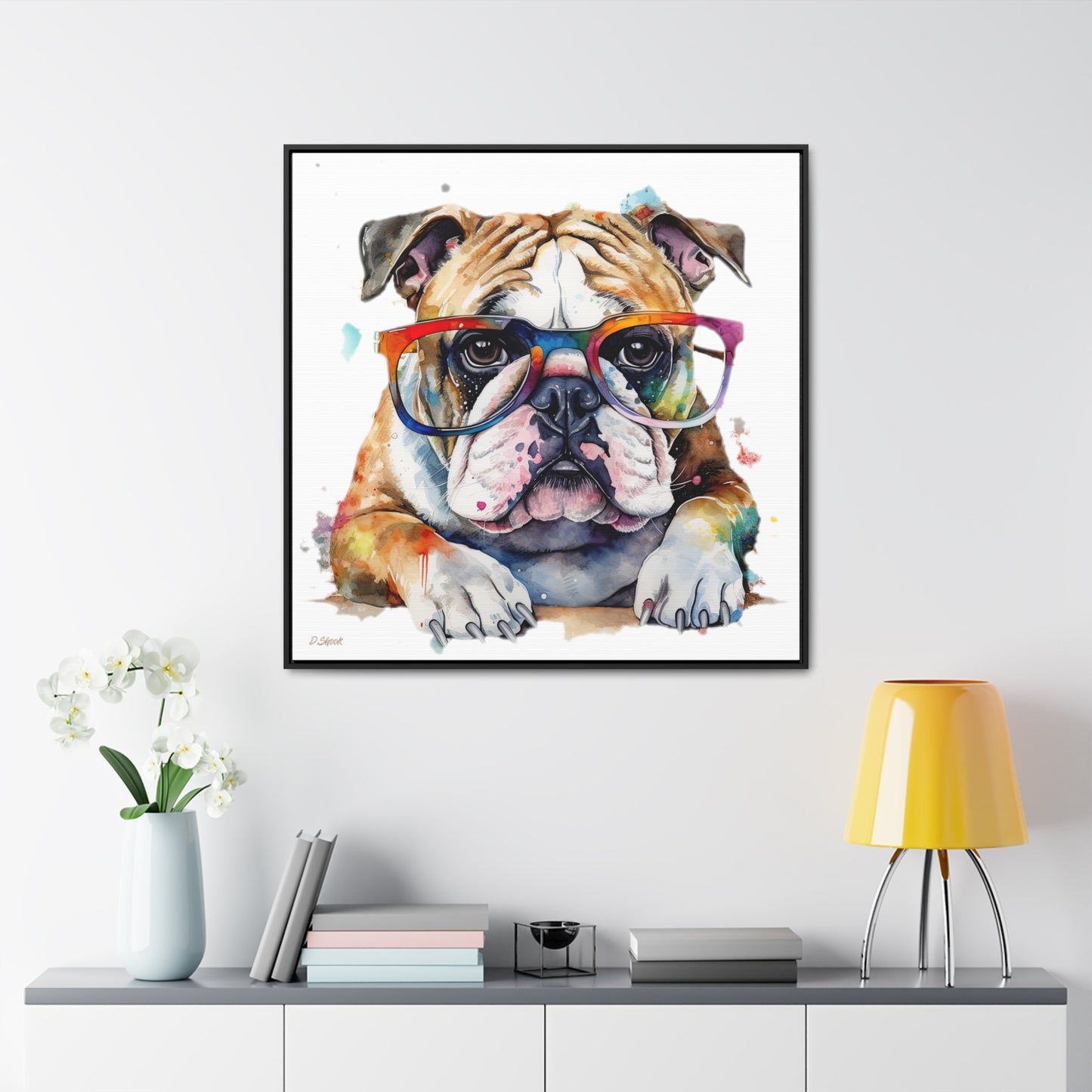 bulldog 5 Gallery Canvas Wraps, Square Frame
