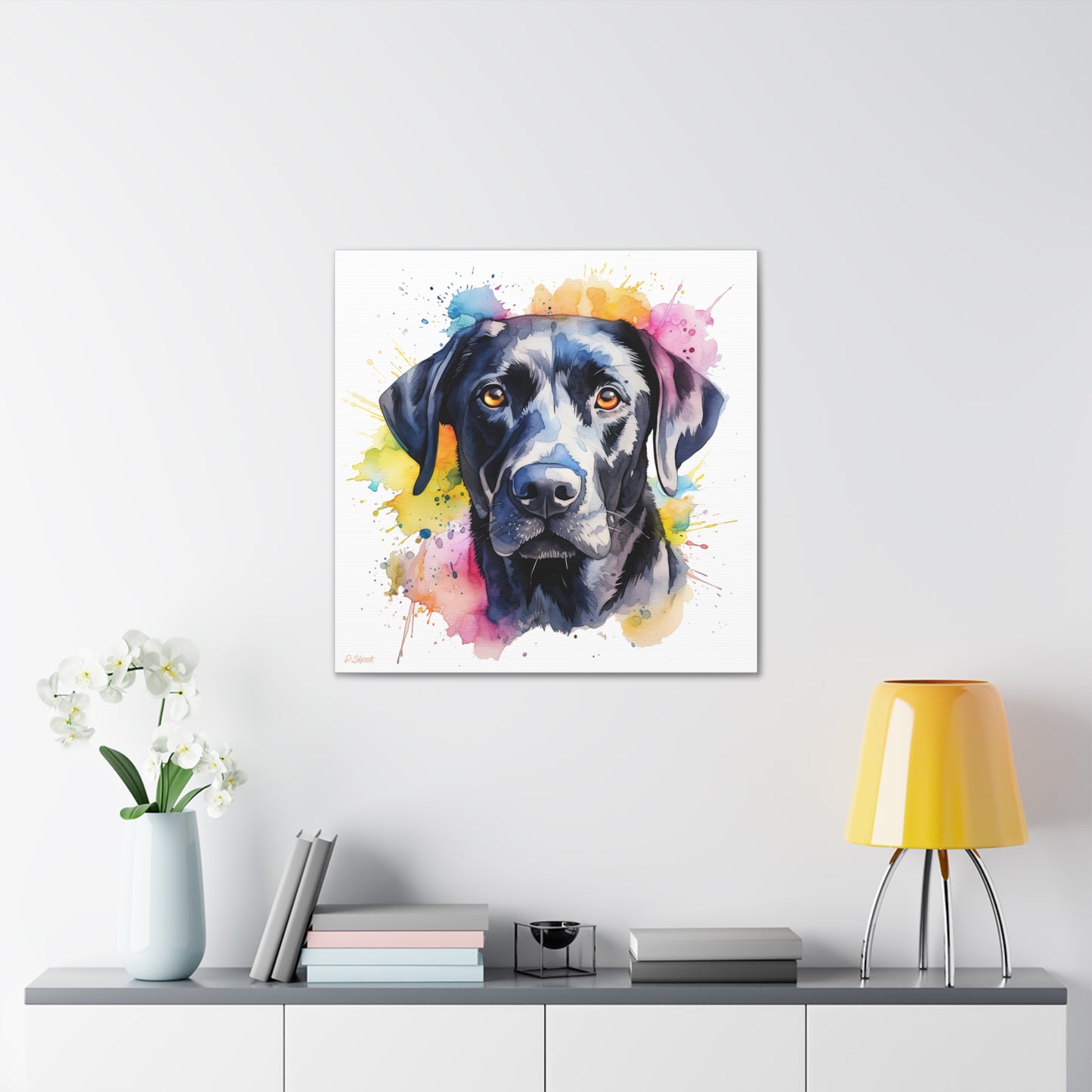 Black Lab 4 Canvas Gallery Wraps