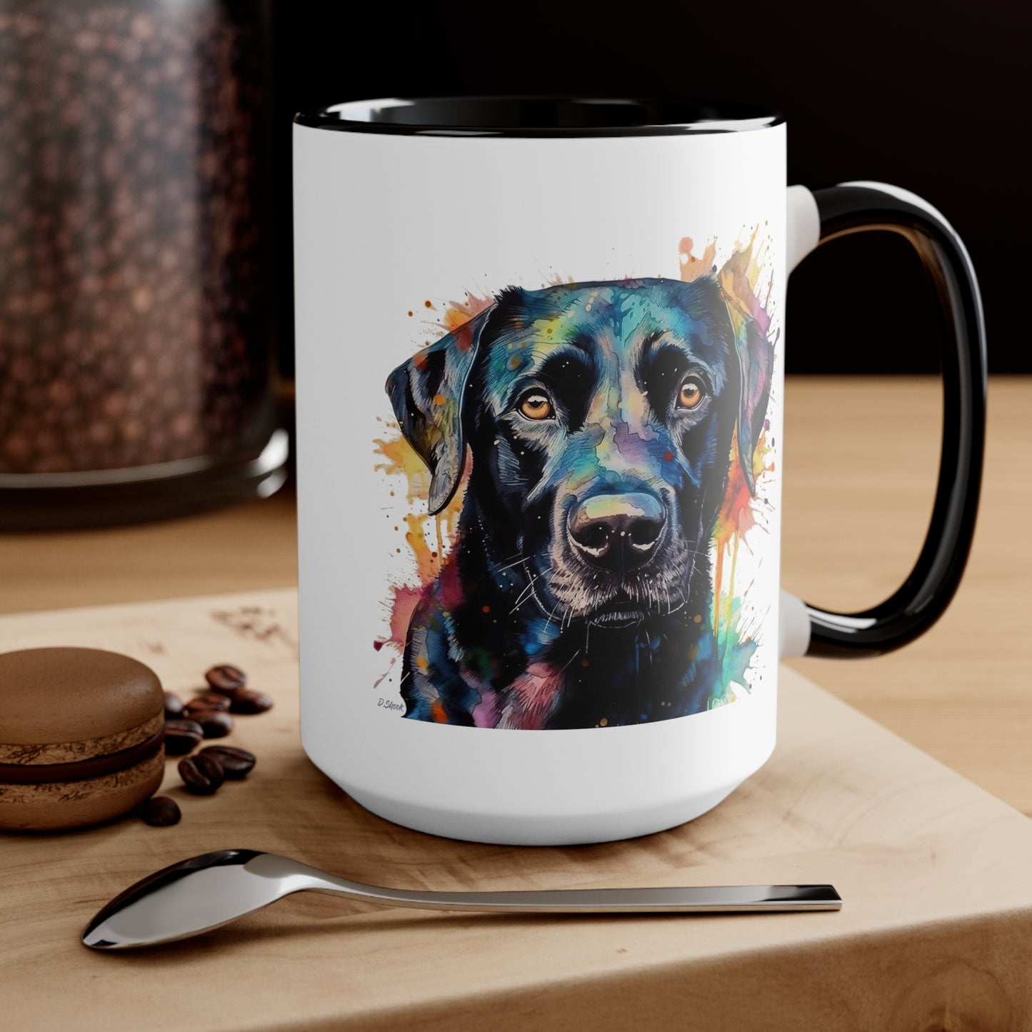 Black Lab 1 Accent Mugs