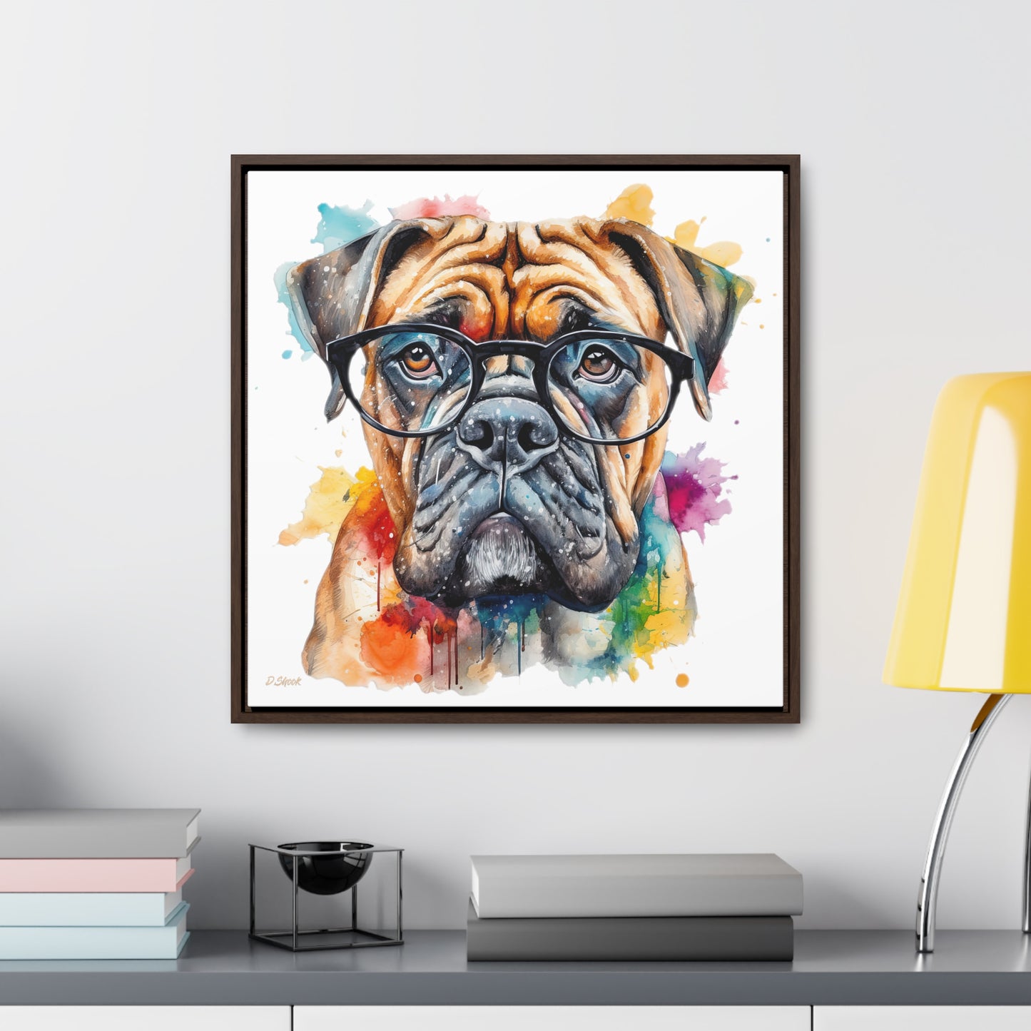 Bullmastiff 6 Gallery Canvas Wraps, Square Frame