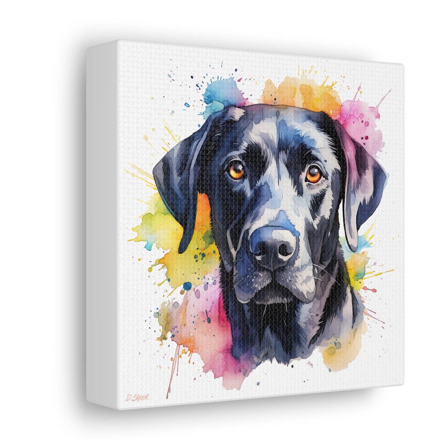 Black Lab 4 Canvas Gallery Wraps