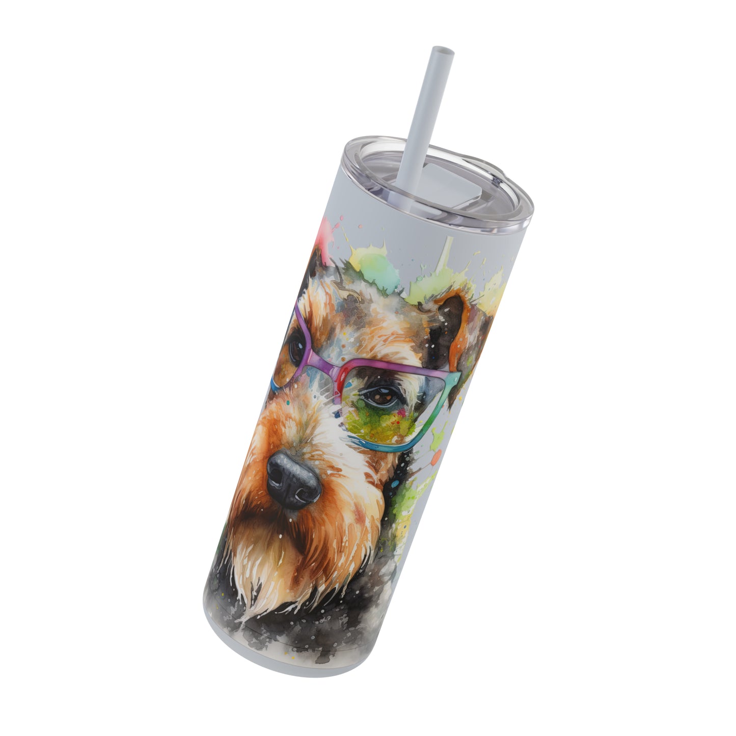 Airedale Terrier 6 Maars Maker Skinny Matte Tumbler, 20oz